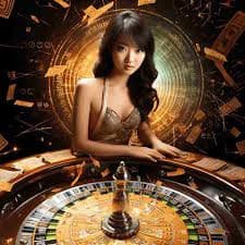 တိုက်ရိုက် Dealer နှင့် Baccarat ကစားနေသောမြင်ကွင်း